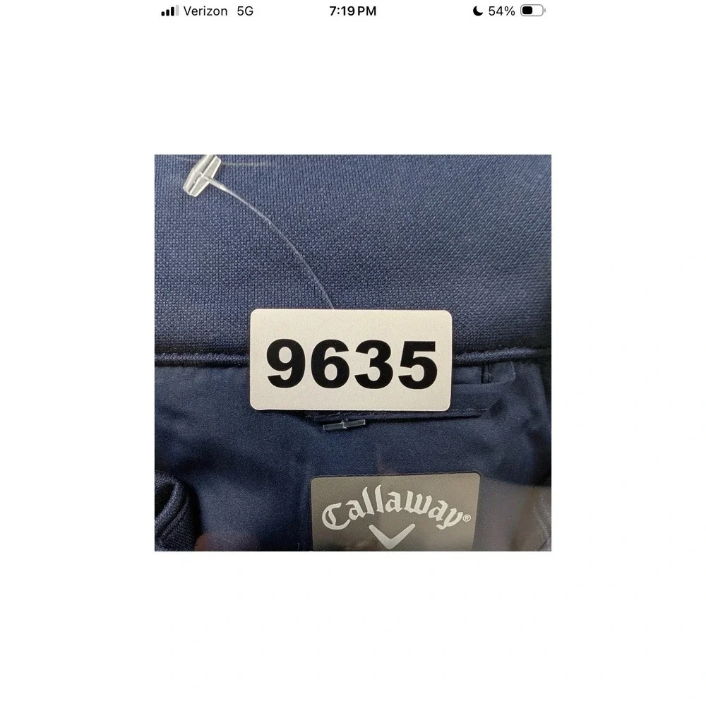 Callaway Puffer Vest Mens XL Peacoat Navy Blue Quilted Full Zip UPF 50+ Golf NEW